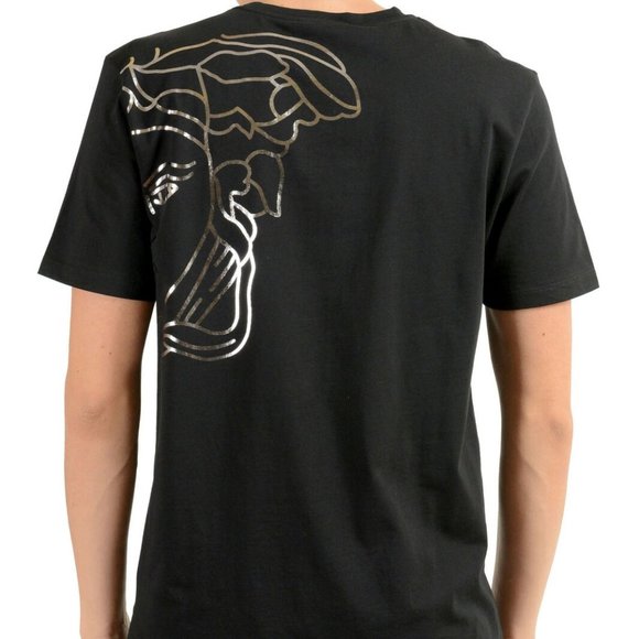 Versace Black Tiger Graphic Printed T-Shirt